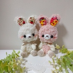 あみぐるみ(^-^)ふたごミニうさぎちゃん(’-’*)♪ 