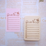 ★再販★リニューアル★「ネコのCheck list♪」はんこ