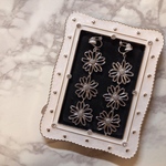 ~Silver flower earring~