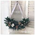 再販 クリスマス ハーフムーンリース