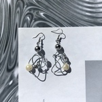ワイヤーピアス ワイヤーイヤリング  個性的ピアス ワイヤーアクセサリー