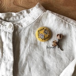 刺繍ブローチ