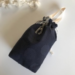 ネイビードットの哺乳瓶ポーチ☆ペットボトルケース☆保温保冷バッグ