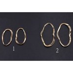 送料無料 20個 フレームパーツ 不規則オーバル 2サイズ ゴールド M1442-2