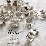 《10pec》silver シャワー台  バネ式イヤリング
