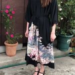 未使用留袖加賀友禅風景画ワンピースM～LL