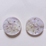 NO320ドライフラワーのピアス 樹脂ピアス