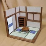 ミニチュア(1/24) 昭和４畳半部屋セット(家具付き)