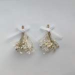 かすみ草花束ピアス/イヤリング