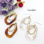 秋冬♡アクリルフープピアス/イヤリング