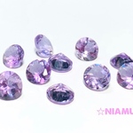 【アメジストAAA】穴なしラウンドファセットカット　6mm　1個　ハンドメイド素材