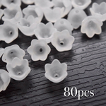 すりガラス風 アクリルフラワー 80個 鈴蘭