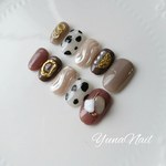 ダルメシアンネイル♡ショートオーバル