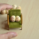 ふたご仲良し しまえながちゃん ブローチ