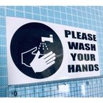  PLEASE WASH YOUR HANDステッカー