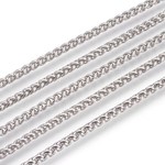 【壊れにくい高品質タイプ】304ステンレススチール製 喜平チェーン 3mmx1m DIY【メール便送料無料】