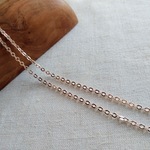 【5本set】留め具つきネックレス　あずきチェーン　ゴールド55cm　N11 