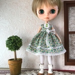 グリーンワンピ&ドロワーズセット ブライスサイズ
