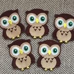 ふくろう刺繍ワッペン  小
