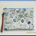 ◇◆Special Price◆◇★LIBERTY　Garden　ガーデン　2019SS　17B　中布・1＋2分割ポケット・本革持ち手付きポーチ　持ち手のお色変更できます