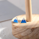青い富士山のピアス シルバー925