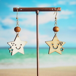 ☆天然木・木のぬくもりウッドイヤリングorピアス☆彡