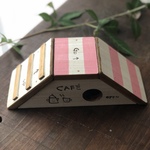 ハムスターの三角カフェ【すべり台付き】ピンク