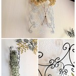 ＊フェンス＊④＊　ブラック　ワイヤーアート　枠なし　シンプルデザイン