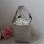 カペル＆合皮❛灰桜❜でminiペットボトルケース