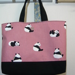 パンダいっぱいトート（ピンク）