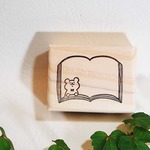 ラバースタンプ☆クマ本フレーム　Ｈ-182-43