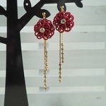 ピンポンマムロングピアス/イヤリング