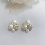 パールとビジューのイヤリング　ピアス