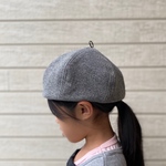 【Baby・Kids】スウェットニット　グレー ベレー帽　