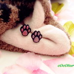 黒猫の肉球  ピアス(通常、樹脂)