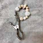 セミオーダー シューズクリップ # White granité polygon