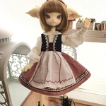 長袖ハイジワンピース(赤)&専用赤ケープ