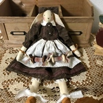 耳長うさぎさん（ブラウン）糸巻き小物付き