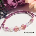 宝石の女王ルビーとリボンスワロフスキーのブレスレット♡