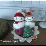 サンタとトナカイ雪だるまちゃん🎄