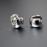 8105 シンプル  ミニフープピアス　広幅 軟骨ピアス メンズ 軟骨フープピアス　ピンクゴールド シルバー系  イェローゴールド フープピアス ホワイトゴールド アレルギー対応 