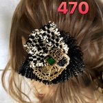 No.470 クラシカル エレガントな ポニーフック ヘアクリップ ブローチ ピン ハットピン