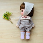 刺繍入りナチュラルロンパース❁⃘メルちゃん ソランちゃん レミンちゃん 服