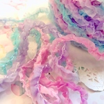 ピンクブルーグラデーション♡フリルステッチなみなみワイド10g