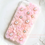 iPhone6/6s/7/8限定♡お花のケースサーモンピンク