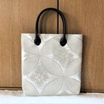 帯ﾘﾒｲｸ★大きな七宝柄でおめでたい★スクエアハンドバッグ
