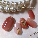 ♡肌なじみの良いこっくりカラーネイル×ニュアンスネイル♡