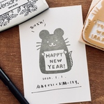 消しゴムはんこ「HAPPY NEW YEAR」2020子