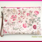 ◇◆Special Price◆◇★LIBERTY　Garden　ガーデン　2019SS　16P　中布・1＋2分割ポケット・本革持ち手付きポーチ　持ち手のお色変更できます