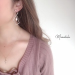 淡水パール×シルバーフープピアス